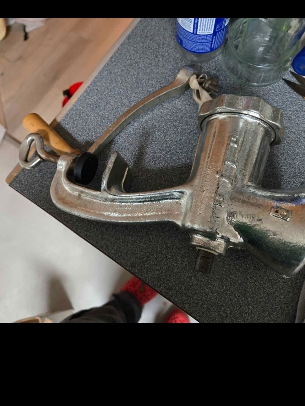 Vintage Cast Metal Meat Grinder